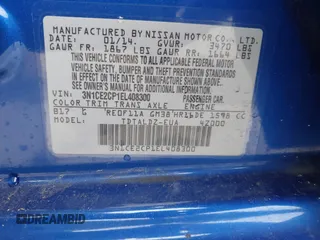 2014 Nissan Note S Plus with VIN 3N1CE2CP1EL408300, listed as a IAAI auction lot 42614306 with 49,963 mi miles and . Bid and sale history available at DreamBid. Image 9.