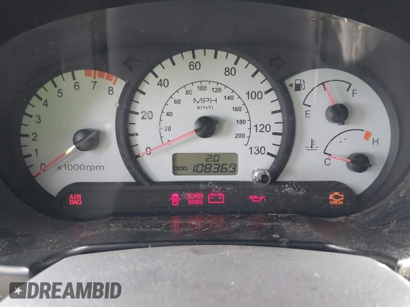 2003 Hyundai Accent GL with VIN KMHCG35C53U277734, listed as a IAAI auction lot 42085996 with 108,369 mi miles. Bid and sale history available at carsss.com. Image 7.