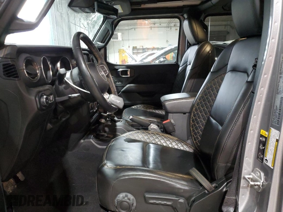 2021 Jeep Wrangler Unlimited Sahara Altitude with VIN 1C4HJXEN1MW692690, listed as a Copart auction lot 84927014 with 34,268 mi miles and Salvage title. Bid and sale history available at DreamBid. Image 7.