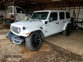 2024 Jeep Wrangler Sahara with VIN 1C4RJXP67RW223380, listed as a Copart auction lot 52192095 with 18,326 mi miles and Salvage Title. Bid and sale history available at DreamBid. Image 1.