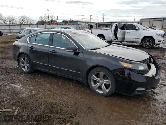 2012 Acura TL Tech Auto with VIN 19UUA9F55CA008438, listed as a Copart auction lot 47656365 with 152,854 mi miles and Salvage Title. Bid and sale history available at carsss.com. Image 4.