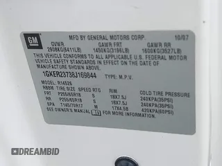 2008 GMC Acadia SLT1 with VIN 1GKER23738J169844, listed as a IAAI auction lot 41922922 with 198,500 mi miles. Bid and sale history available at carsss.com. Image 9.