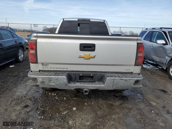 2014 Chevrolet Silverado 1500 LTZ with VIN 3GCUKSEC0EG453855, listed as a Copart auction lot 46434885 with 0 mi miles and Salvage Title. Bid and sale history available at carsss.com. Image 6.