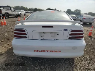 1995 Ford Mustang with VIN 1FALP4046SF222597, listed as a Copart auction lot 68435454 with 44,186 mi miles and Salvage Title. Bid and sale history available at carsss.com. Image 6.
