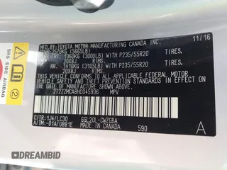 2017 Lexus RX 350 with VIN 2T2ZZMCA8HC045936, listed as a IAAI auction lot 42144873 with 87,147 mi miles and . Bid and sale history available at DreamBid. Image 9.