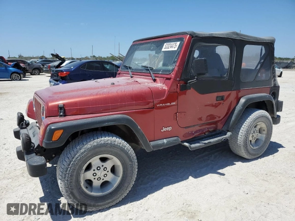 1998 Jeep Wrangler SE with VIN 1J4FY29P8WP805107, listed as a Copart auction lot 53324475 with 156,831 mi miles and Salvage Title. Bid and sale history available at carsss.com. Image 1.