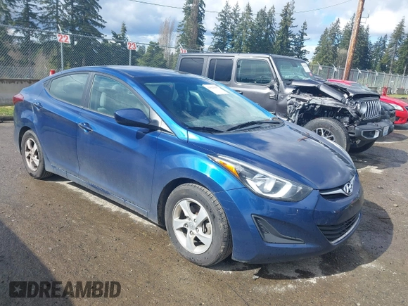 2015 Hyundai Elantra SE z VIN 5NPDH4AE6FH574254, wystawiony jako IAAI lot #41825995 z przebiegiem 107 080 mil mil oraz . Historia ofert i sprzedaży dostępna na DreamBid. Obrazek 1.