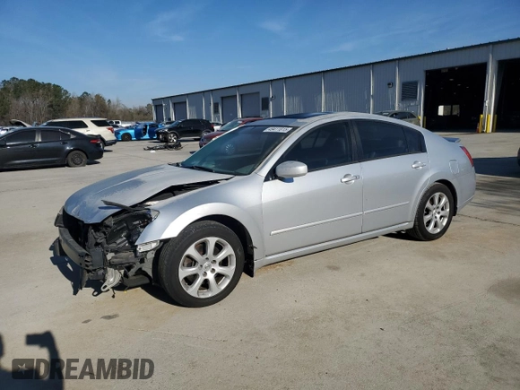 2007 Nissan Maxima 3.5 SL with VIN 1N4BA41E07C835005, listed as a Copart auction lot 49411815 with 204,406 mi miles and Salvage Title. Bid and sale history available at carsss.com. Image 1.