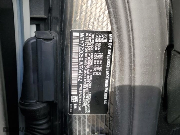 2018 BMW i3 with VIN WBY7Z2C59JVE64742, listed as a Copart auction lot 45098905 with 26,098 mi miles and Salvage Title. Bid and sale history available at carsss.com. Image 15.