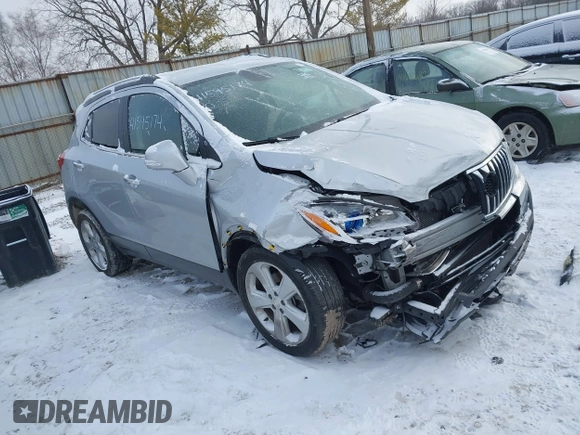 2015 Buick Encore with VIN KL4CJASB5FB257483, listed as a IAAI auction lot 41595174 with 91,826 mi miles. Bid and sale history available at carsss.com. Image 1.