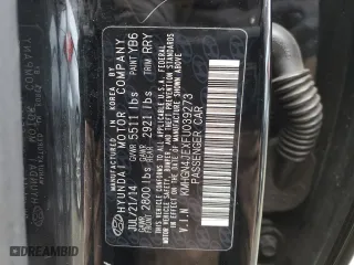 2015 Hyundai Genesis 3.8L with VIN KMHGN4JEXFU039273, listed as a Copart auction lot 45226855 with 0 mi miles and Salvage Title. Bid and sale history available at carsss.com. Image 12.