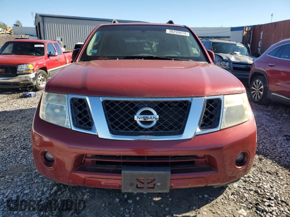 2009 Nissan Pathfinder S with VIN 5N1AR18B29C613850, listed as a Copart auction lot 38259414 with 120,669 mi miles and Clean Title. Bid and sale history available at carsss.com. Image 5.