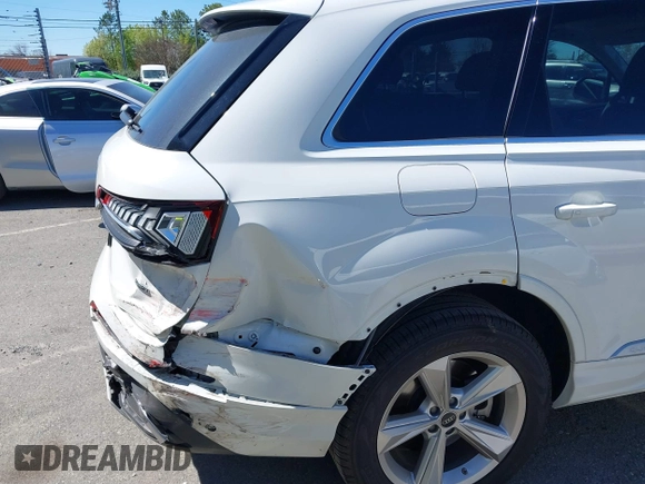 2023 Audi Q7 Premium Plus with VIN WA1LCBF72PD031042, listed as a IAAI auction lot 41825855 with 28,869 mi miles and . Bid and sale history available at DreamBid. Image 18.