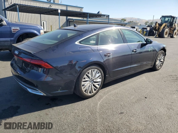 2019 Audi A7 Premium Plus with VIN WAUR2AF21KN052210, listed as a Copart auction lot 60918945 with 64,740 mi miles and Salvage title. Bid and sale history available at DreamBid. Image 3.