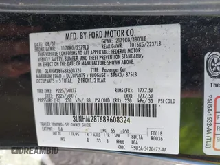2008 Lincoln MKZ with VIN 3LNHM28T68R608324, listed as a IAAI auction lot 42085430 with 113,896 mi miles. Bid and sale history available at carsss.com. Image 9.
