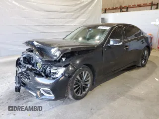 2022 Infiniti Q50 Luxe z VIN JN1EV7BR7NM341717, wystawiony jako Copart lot #52603955 z przebiegiem 44 404 mil mil oraz Szkoda całkowita • Salvage title. Historia ofert i sprzedaży dostępna na DreamBid. Obrazek 1.