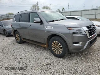 2022 Nissan Armada SV with VIN JN8AY2AD2N9678377, listed as a Copart auction lot 52096924 with 29,361 mi miles and Salvage Title. Bid and sale history available at carsss.com. Image 4.