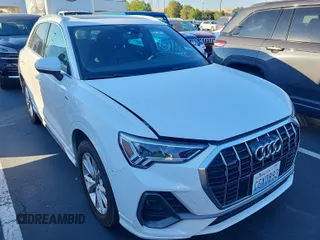 2023 Audi Q3 S line Premium with VIN WA1DECF34P1107427, listed as a IAAI auction lot 42845142 with 43,670 mi miles and . Bid and sale history available at DreamBid. Image 19.