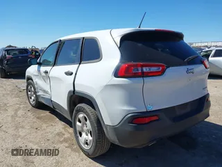 2017 Jeep Cherokee Sport with VIN 1C4PJLAB7HW654385, listed as a IAAI auction lot 41722028 with 91,033 mi miles. Bid and sale history available at carsss.com. Image 3.