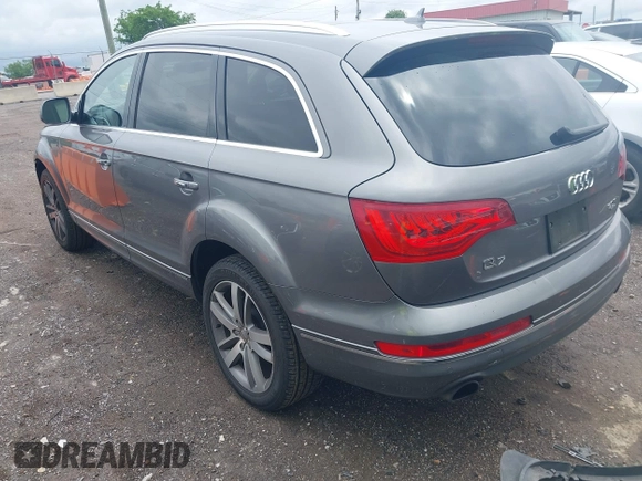 2014 Audi Q7 Premium Plus with VIN WA1LGAFE1ED003856, listed as a IAAI auction lot 42183101 with 91,696 mi miles and . Bid and sale history available at DreamBid. Image 3.