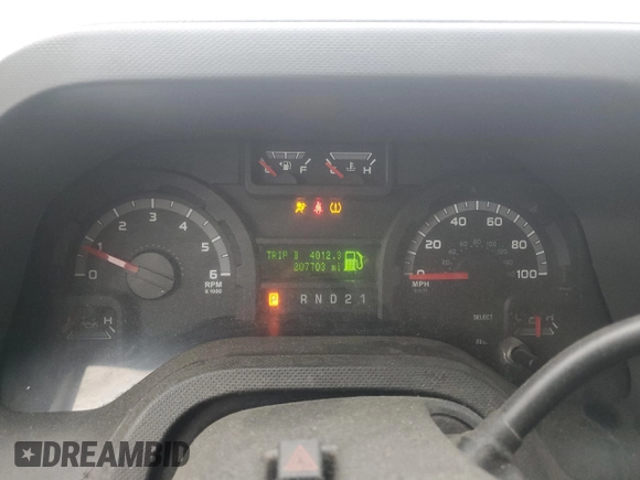 2013 Ford Econoline Cargo Commercial with VIN 1FTNE1EW2DDA49421, listed as a Copart auction lot 52393795 with 207,703 mi miles and Salvage title. Bid and sale history available at DreamBid. Image 9.