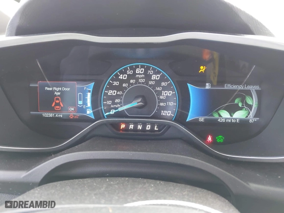 2015 Ford C-Max Hybrid SE with VIN 1FADP5AU5FL120692, listed as a IAAI auction lot 41590616 with 102,381 mi miles. Bid and sale history available at carsss.com. Image 7.