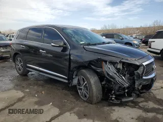 2019 Infiniti QX60 Luxe with VIN 5N1DL0MN0KC515513, listed as a Copart auction lot 89298715 with 91,068 mi miles and Salvage Title. Bid and sale history available at DreamBid. Image 4.