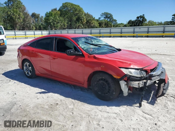 2018 Honda Civic LX with VIN 2HGFC2F51JH533697, listed as a Copart auction lot 47852615 with Not Provided miles and Salvage Title. Bid and sale history available at carsss.com. Image 4.