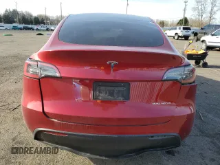 2024 Tesla Model Y Long Range with VIN 7SAYGAEEXRF056411, listed as a Copart auction lot 89218715 with Not Provided miles and Salvage Title. Bid and sale history available at DreamBid. Image 6.