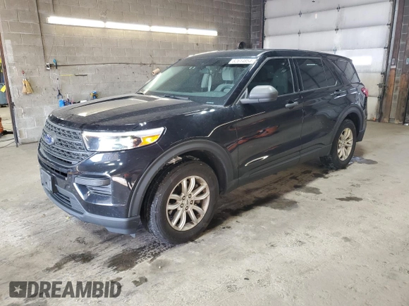 2021 Ford Explorer with VIN 1FMSK8BB6MGA08077, listed as a Copart auction lot 82614854 with 43,278 mi miles and Salvage Title. Bid and sale history available at carsss.com. Image 1.