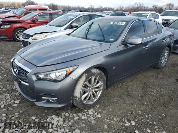 2017 Infiniti Q50 3.0t Signature Edition with VIN JN1EV7AR4HM837063, listed as a Copart auction lot 82882464 with 101,291 mi miles and Salvage Title. Bid and sale history available at carsss.com. Image 1.
