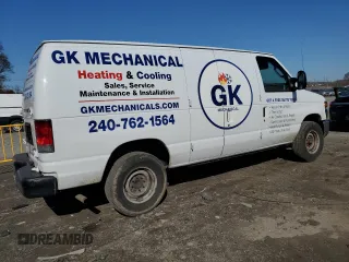 2014 Ford Econoline Cargo Commercial with VIN 1FTNE2EW9EDA72220, listed as a Copart auction lot 50025115 with 270,630 mi miles and Salvage Title. Bid and sale history available at DreamBid. Image 3.