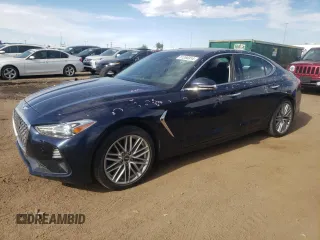 2021 Genesis G70 2.0T with VIN KMTG64LA7MU078414, listed as a Copart auction lot 71033724 with 47,281 mi miles and Clean Title. Bid and sale history available at carsss.com. Image 1.