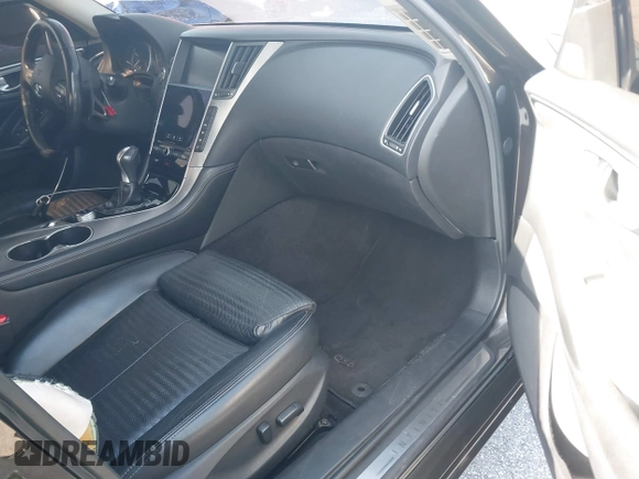 2016 Infiniti Q50 Red Sport 400 with VIN JN1FV7AR4GM451987, listed as a IAAI auction lot 41891826 with 64,931 mi miles and . Bid and sale history available at DreamBid. Image 5.