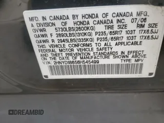 2006 Acura MDX Touring with VIN 2HNYD18656H545499, listed as a Copart auction lot 47592765 with 168,097 mi miles and Salvage Title. Bid and sale history available at carsss.com. Image 13.