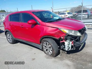 2014 Kia Sportage LX with VIN KNDPB3AC6E7580176, listed as a IAAI auction lot 41723246 with 162,786 mi miles. Bid and sale history available at carsss.com. Image 1.