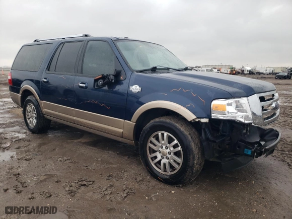 2014 Ford Expedition EL XLT with VIN 1FMJK1H5XEEF14710, listed as a Copart auction lot 46679775 with 152,301 mi miles and Salvage Title. Bid and sale history available at carsss.com. Image 4.