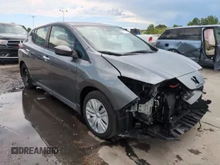 2024 Nissan LEAF S with VIN 1N4AZ1BV5RC555956, listed as a Copart auction lot 60755845 with 9,587 mi miles and Salvage title. Bid and sale history available at DreamBid. Image 14.