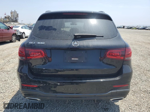 2020 Mercedes-Benz GLC 300 with VIN WDC0G8DB7LF741618, listed as a Copart auction lot 60753135 with 59,720 mi miles and Salvage title. Bid and sale history available at DreamBid. Image 6.