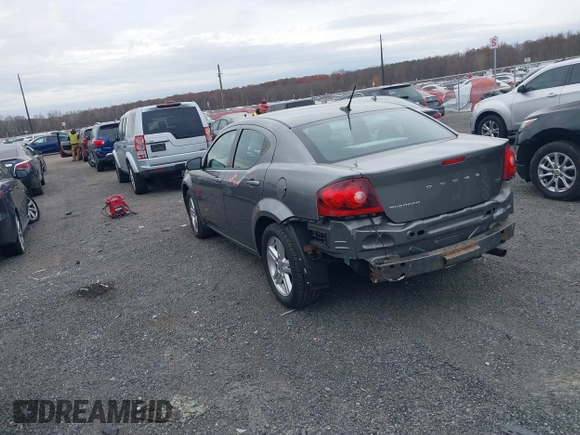 2013 Dodge Avenger SXT with VIN 1C3CDZCB6DN568480, listed as a IAAI auction lot 38104186 with 129,203 mi miles and . Bid and sale history available at DreamBid. Image 3.