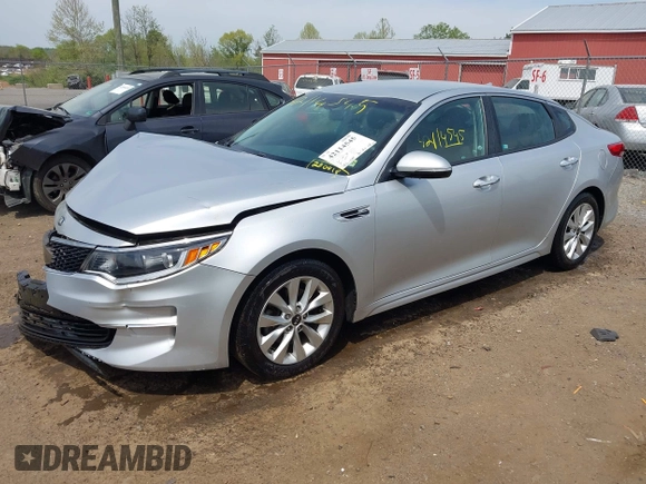2018 Kia Optima LX with VIN 5XXGT4L37JG260818, listed as a IAAI auction lot 42114545 with 104,688 mi miles and . Bid and sale history available at carsss.com. Image 2.