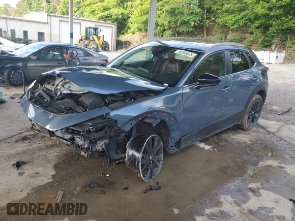 2023 Mazda CX-30 S Carbon Edition with VIN 3MVDMBCM2PM530332, listed as a Copart auction lot 56555675 with Not Provided miles and Clean Title. Bid and sale history available at DreamBid. Image 1.