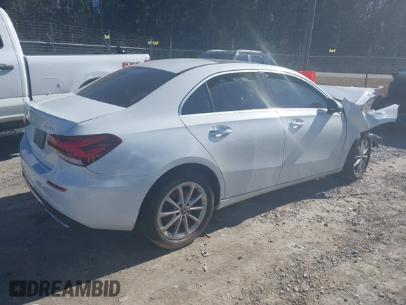 2020 Mercedes-Benz A 220 with VIN WDD3G4FB8LW038575, listed as a IAAI auction lot 41370432 with Not provided miles and . Bid and sale history available at DreamBid. Image 4.
