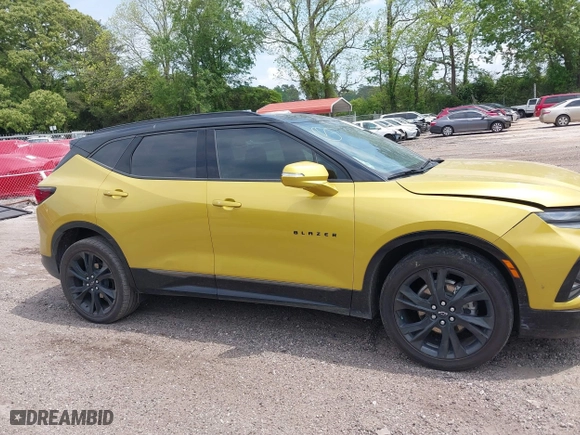 2022 Chevrolet Blazer RS with VIN 3GNKBERS9NS130659, listed as a IAAI auction lot 39295225 with 48,605 mi miles. Bid and sale history available at carsss.com. Image 13.