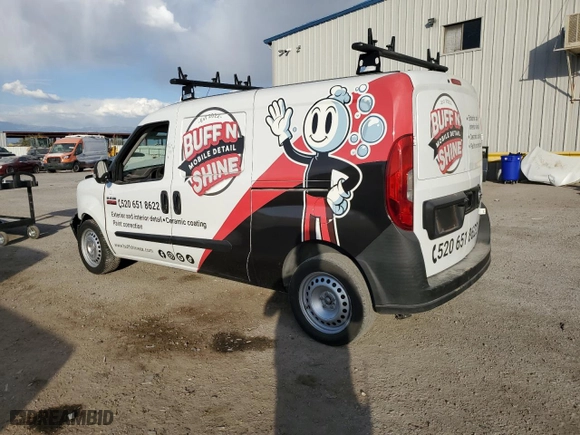 2020 Ram ProMaster City Cargo Van Tradesman with VIN ZFBHRFAB6L6P34013, listed as a Copart auction lot 82695384 with 0 mi miles and Salvage Title. Bid and sale history available at carsss.com. Image 2.