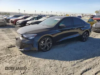 2023 Audi A3 Premium Plus with VIN WAUHUDGY9PA022476, listed as a Copart auction lot 85171164 with 23,630 mi miles and Salvage Title. Bid and sale history available at carsss.com. Image 1.