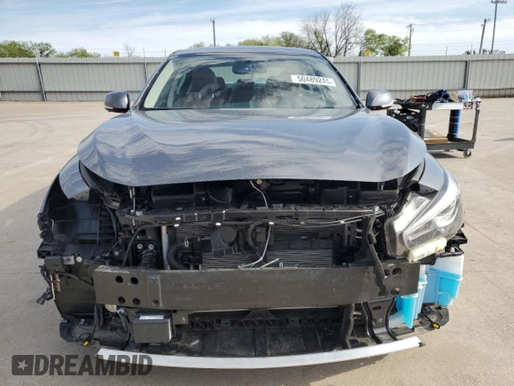 2024 Infiniti Q50 Luxe with VIN JN1EV7BP8RM600834, listed as a Copart auction lot 50489245 with 7,265 mi miles and Salvage title. Bid and sale history available at DreamBid. Image 5.