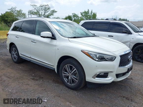 2020 Infiniti QX60 Luxe with VIN 5N1DL0MM2LC506031, listed as a IAAI auction lot 42701561 with 31,424 mi miles and . Bid and sale history available at DreamBid. Image 1.