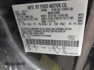 2015 Ford F-250 XLT z VIN 1FT7X2B63FED10680, wystawiony jako IAAI lot #41503254 z przebiegiem 261 634 mil mil oraz . Historia ofert i sprzedaży dostępna na DreamBid. Obrazek 9.