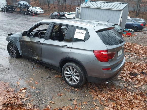 2015 BMW X3 xDrive28i with VIN 5UXWX9C58F0D44073, listed as a IAAI auction lot 40864749 with 1 mi miles. Bid and sale history available at carsss.com. Image 3.